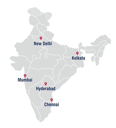 Map of Consular Posts in India 